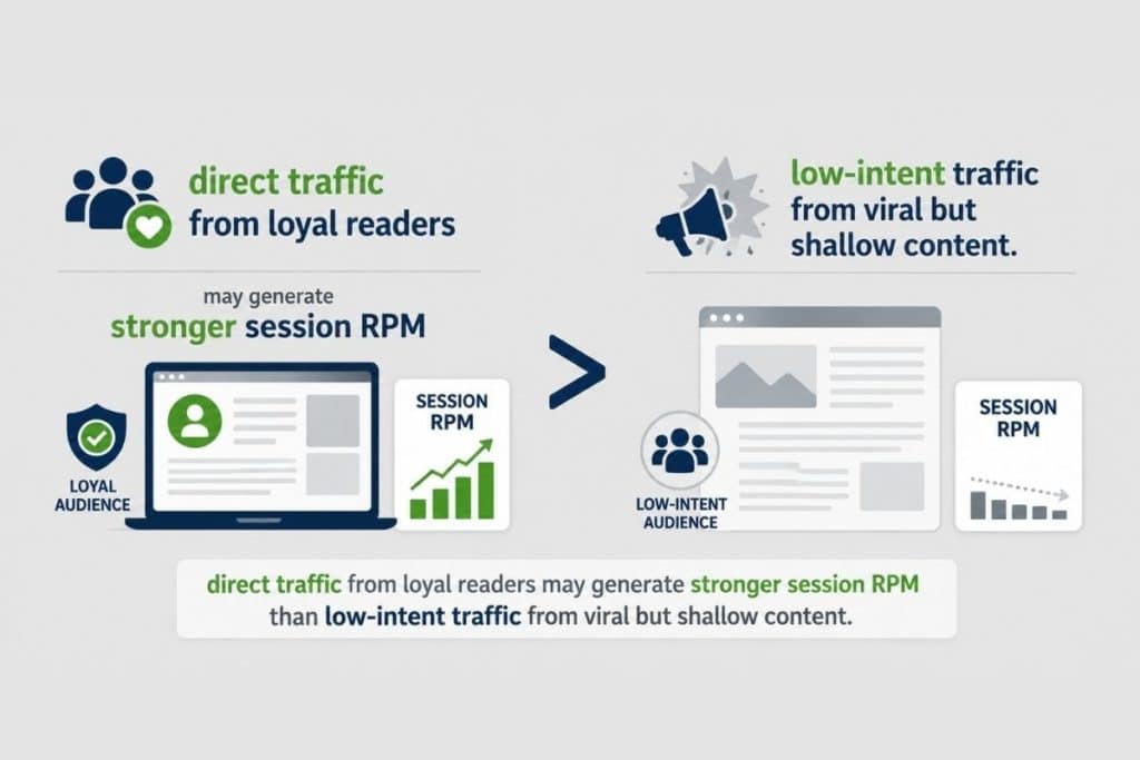 Image showing example of weak and good traffic quality. 