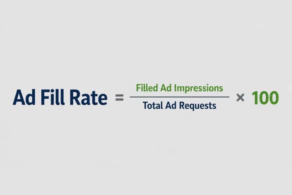 Image showing ad fill rate formula.