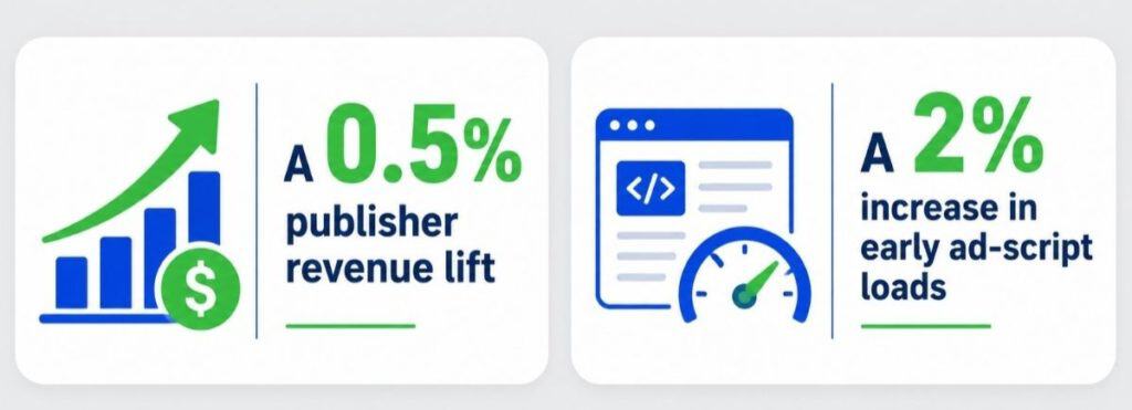 Infographic of statistics on improving loading performance as script and its effects.