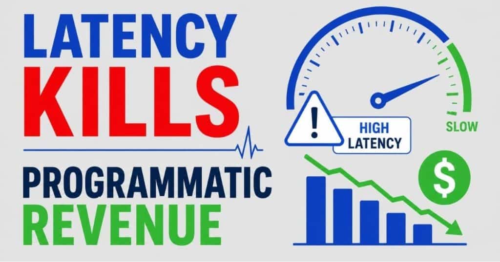 Infographic image on latency killing programmatic revenue.